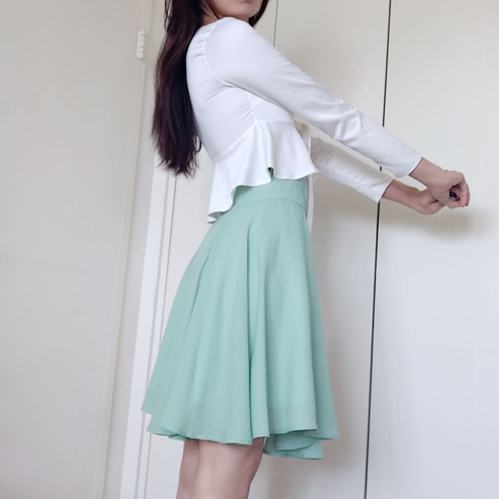 White Momocrom Tie front Jacket / Top long sleeve